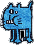 Quirky Blue Cartoon Cat