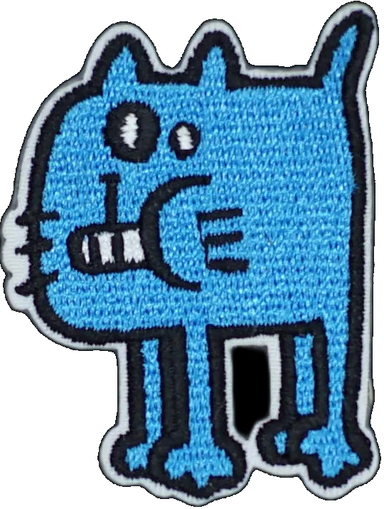 Quirky Blue Cartoon Cat