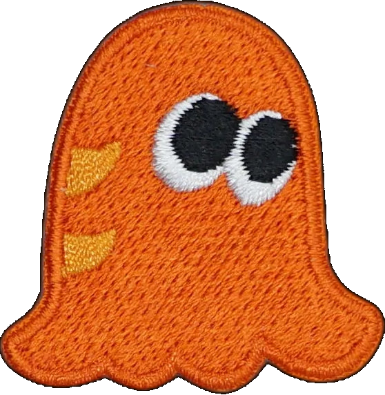 Orange Pac-Man Ghost