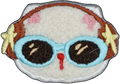 Flurry White Cat with Sunglasses