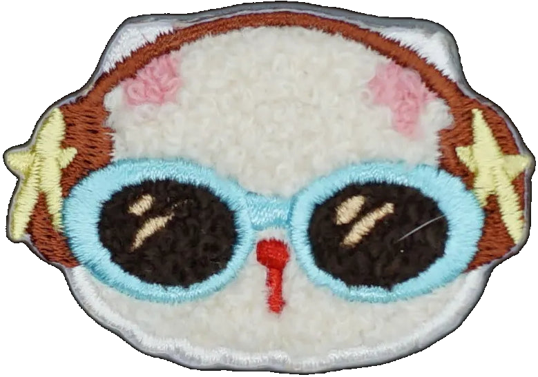 Flurry White Cat with Sunglasses