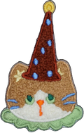 Flurry Orange Cat with Party Hat