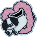 Fluffy Dog Jumping through Heart