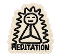 Meditation embroidered patch
